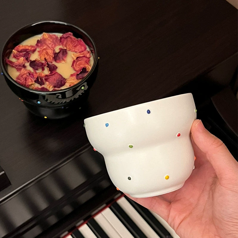 Ceramic Coffee Cup with Gourd Shape