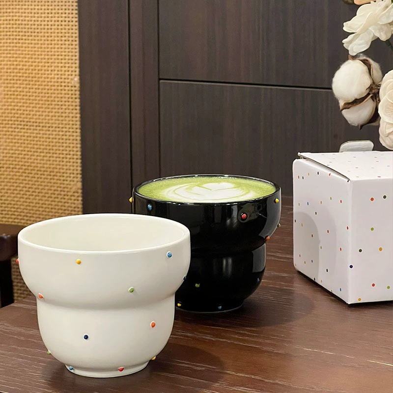 조롱박 모양 도자기 커피잔 tableware view 4