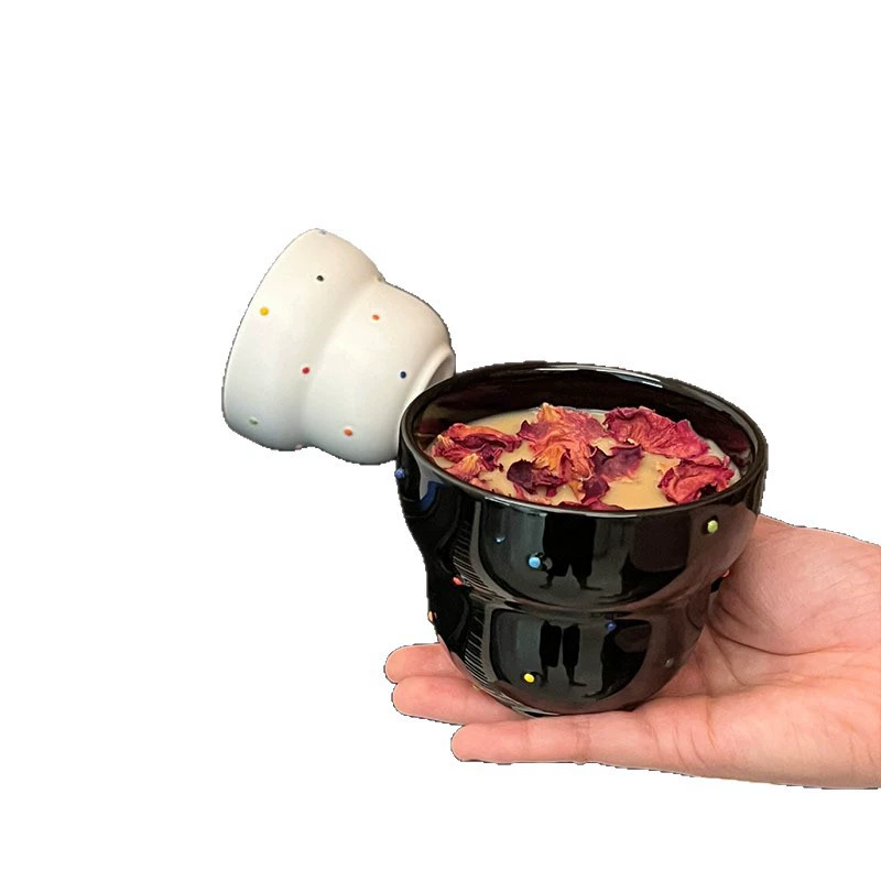 조롱박 모양 도자기 커피잔 tableware view 5