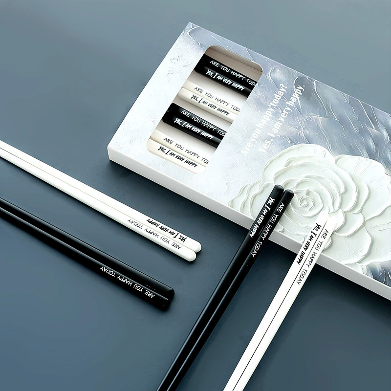 Ceramic Chopsticks Black and White tableware view 3