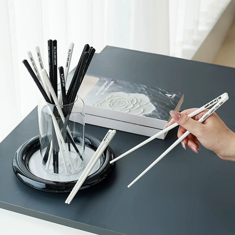 Ceramic Chopsticks Black and White tableware view 4
