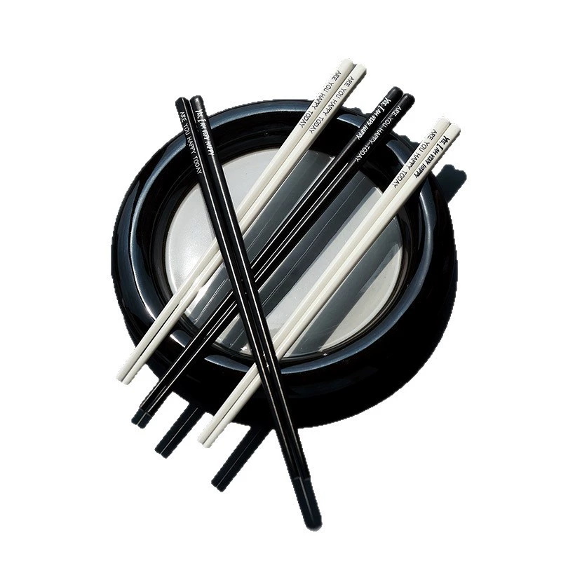 Ceramic Chopsticks Black and White tableware view 5