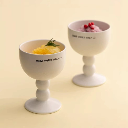 Porcelain Dessert Cup with Stem
