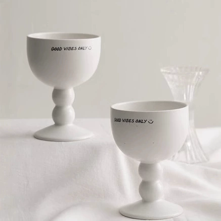 Porcelain Dessert Cup with Stem tableware view 3