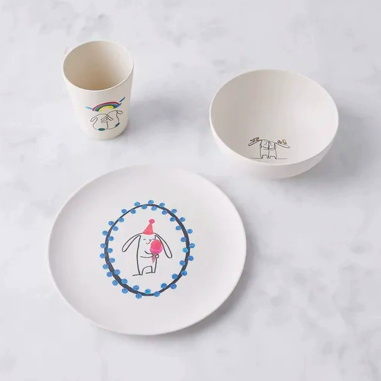 かわいいデザイン磁器デザート皿 tableware view 2