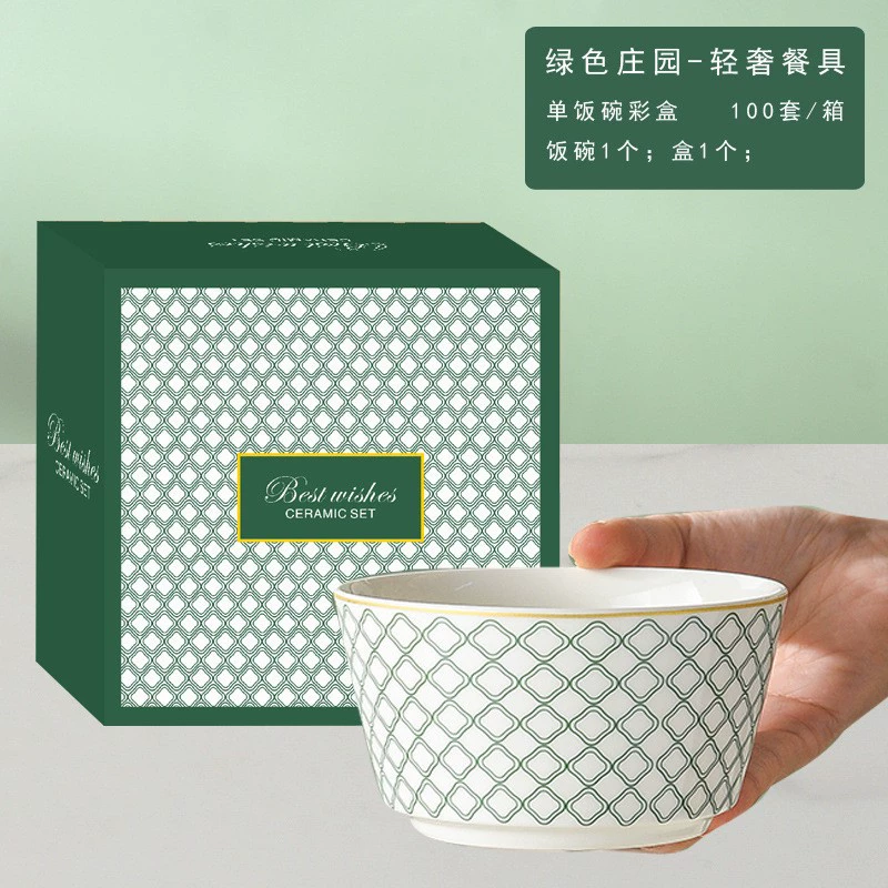 Керамический набор посуды в европейском стиле tableware view 8