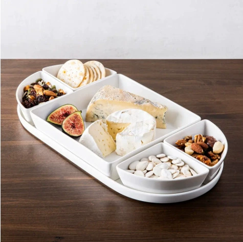 Porcelain Compartment Snack Tray