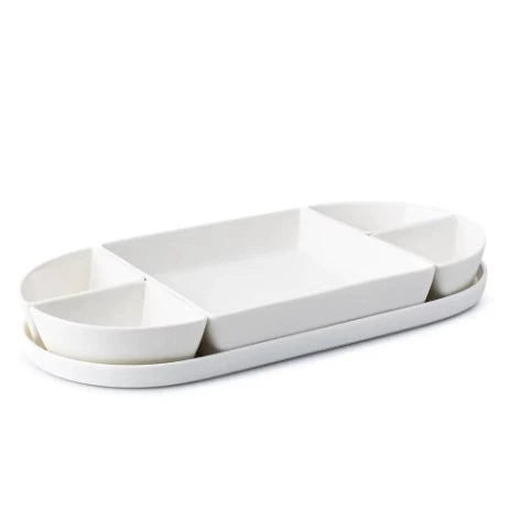 Porcelain Compartment Snack Tray tableware view 5
