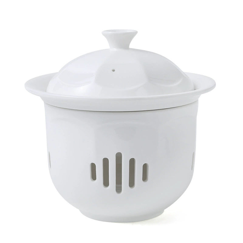Porcelain Covered Soup Cup with Candle Warmer tableware view 5