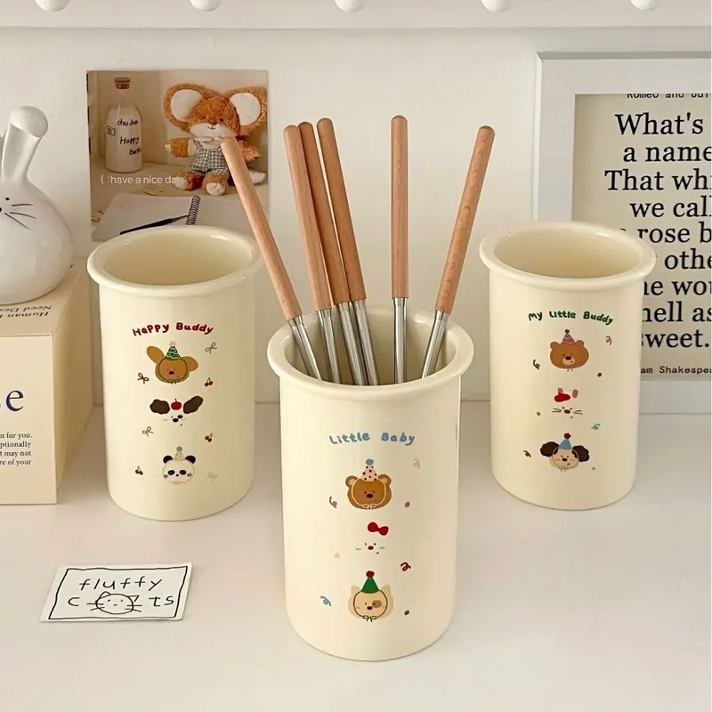 Bear Ceramic Chopstick Holder