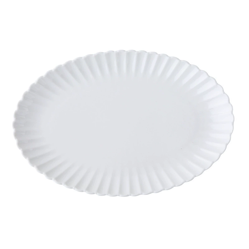 菊花柄磁器楕円魚皿 tableware view 5