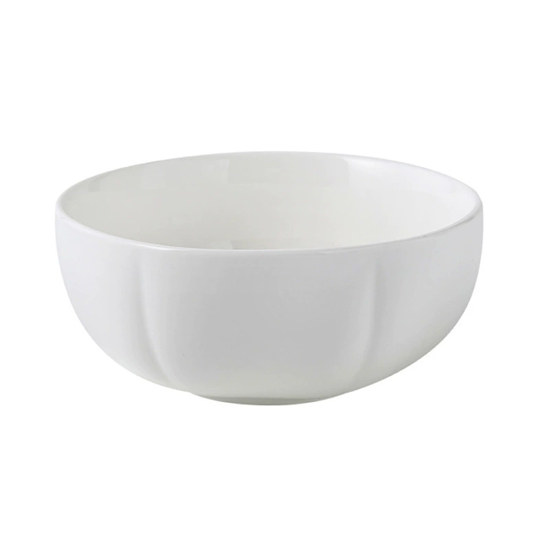 Petal-Shaped Porcelain Salad Bowl tableware view 5