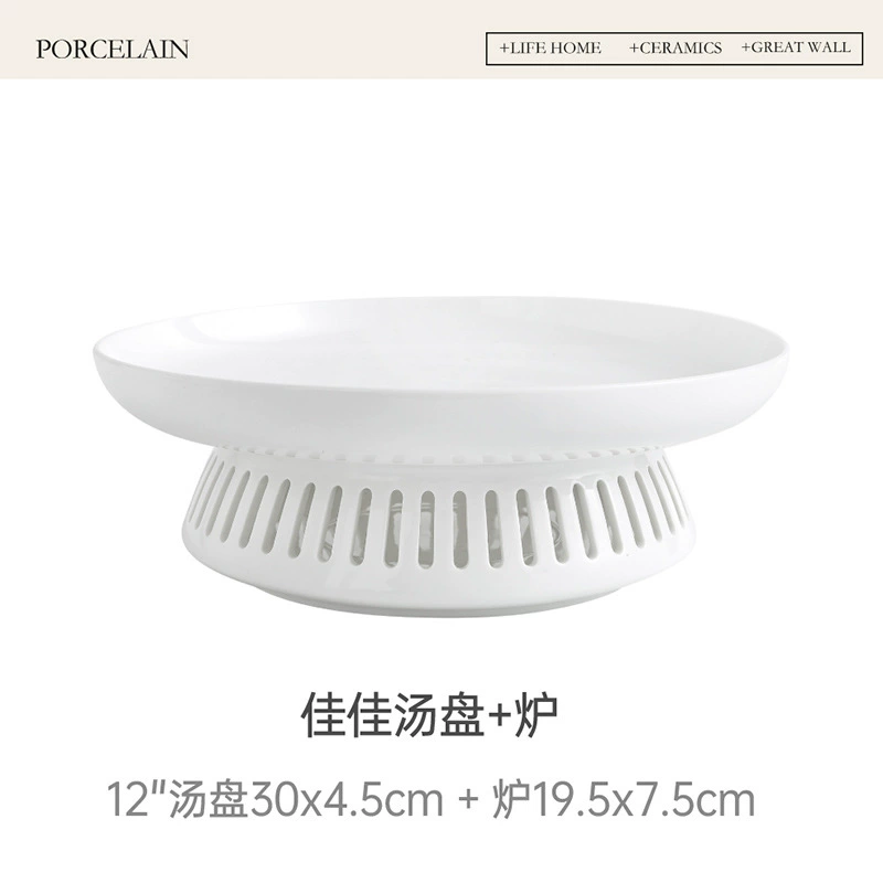 Porcelain Warming Serving Dish tableware view 7