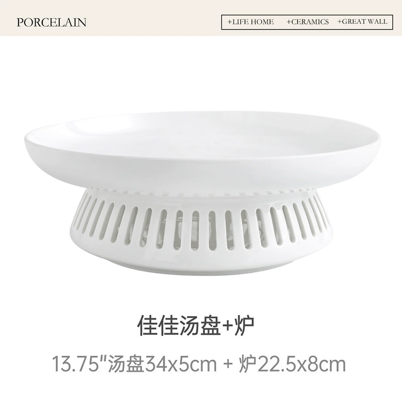 Porcelain Warming Serving Dish tableware view 8