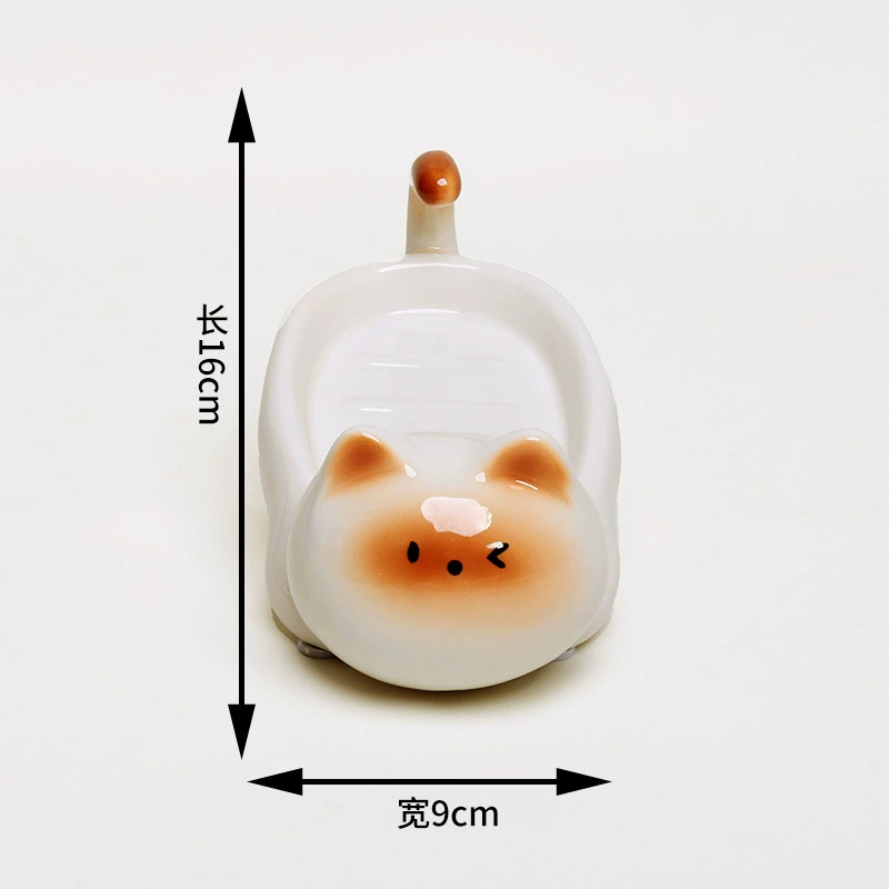 Porte-savon en céramique avec motif chat tableware view 6
