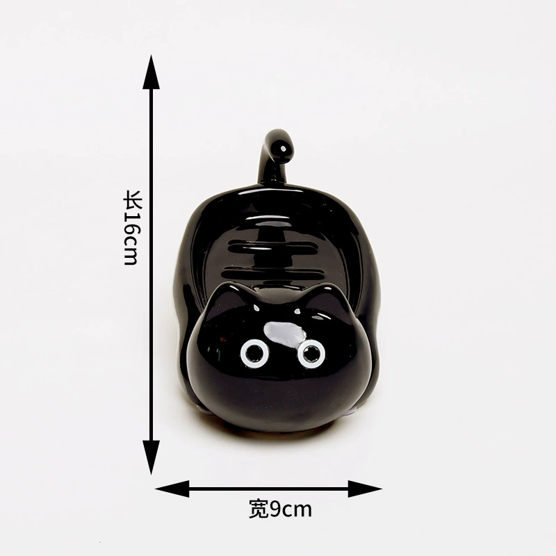 Porte-savon en céramique avec motif chat tableware view 7