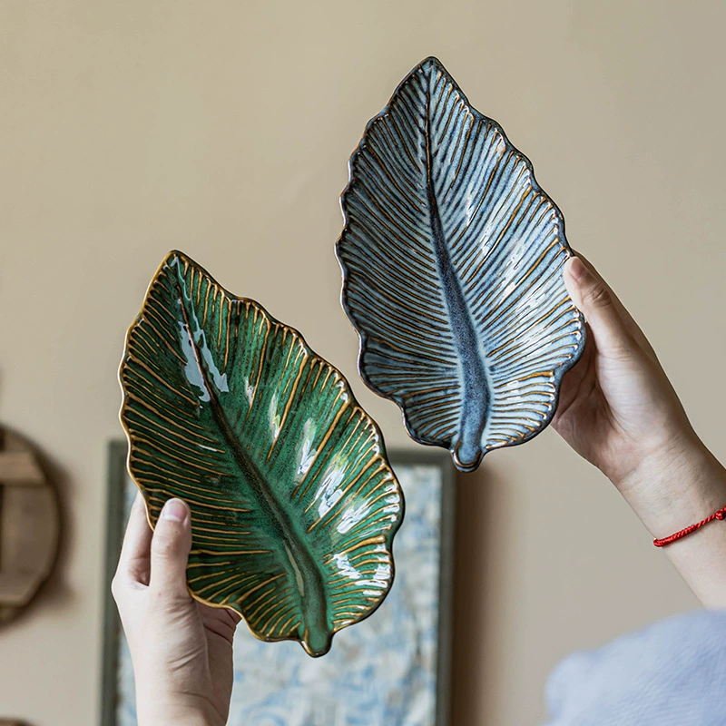 Leaf Shape Ceramic Plate