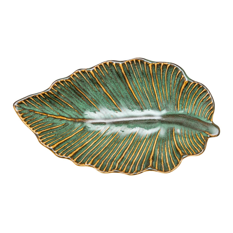 Leaf Shape Ceramic Plate tableware view 5
