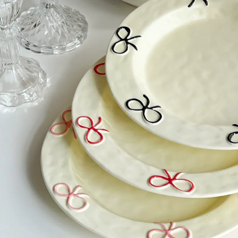 Bow Ceramic Dessert Plate tableware view 4