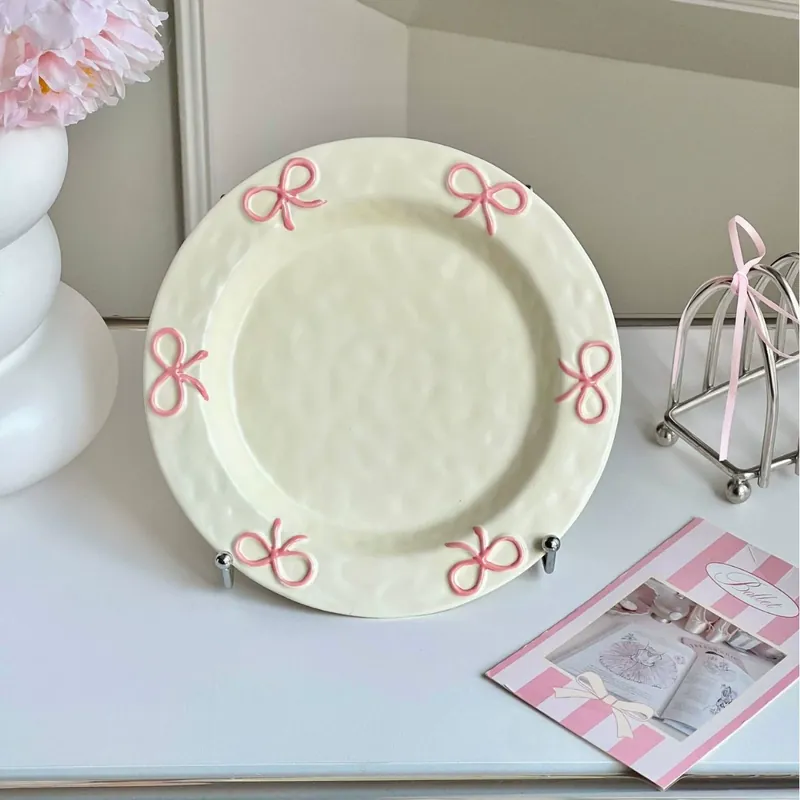 Bow Ceramic Dessert Plate tableware view 6