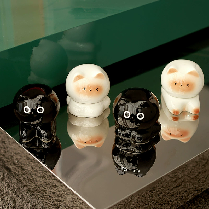 Ceramic Toothpick Holder with Cat Design