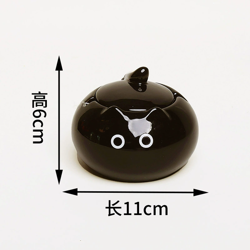 Ceramic Ashtray with Cat Design tableware view 7