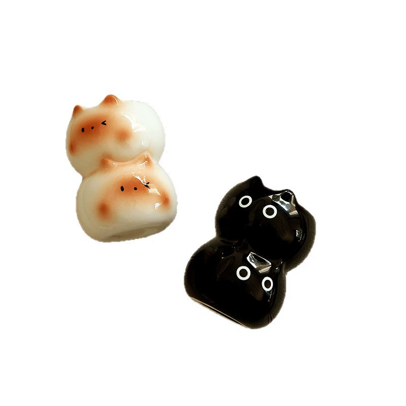 고양이 디자인 도자기 화병 tableware view 5