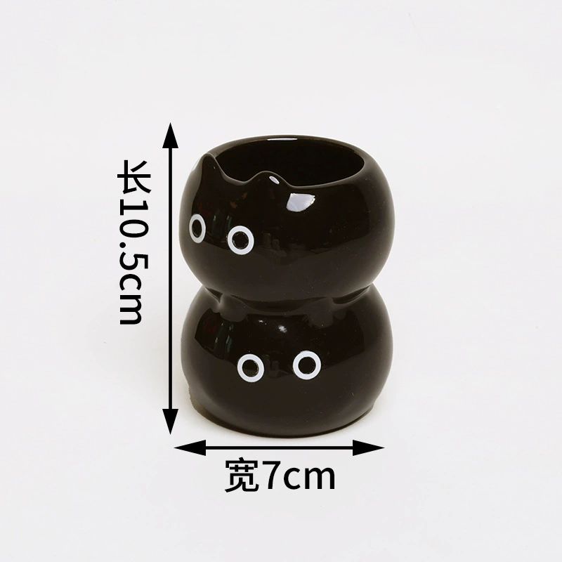 고양이 디자인 도자기 화병 tableware view 7