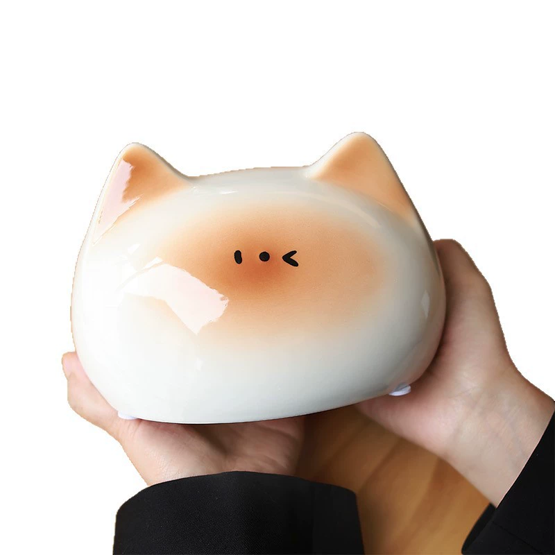 Ceramic Tissue Box with Cat Design tableware view 5