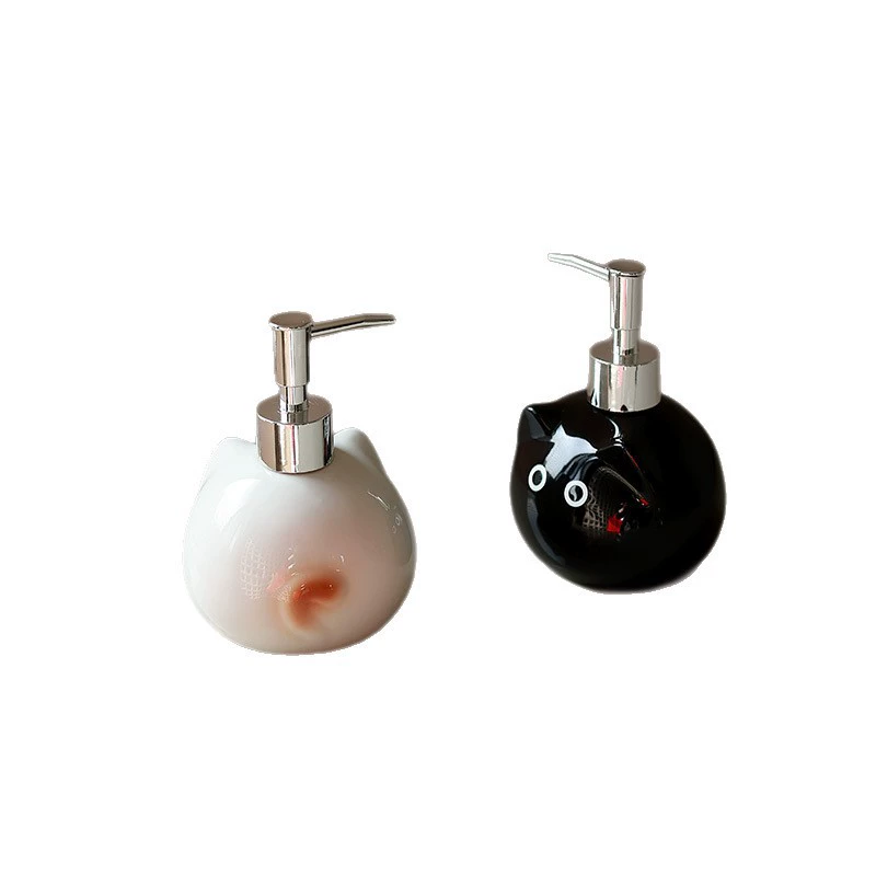 Distributeur de savon en céramique avec motif chat tableware view 5