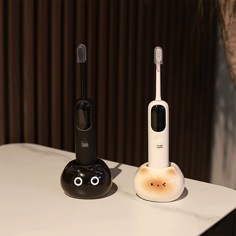 Porte-brosse à dents en céramique avec motif chat tableware view 3