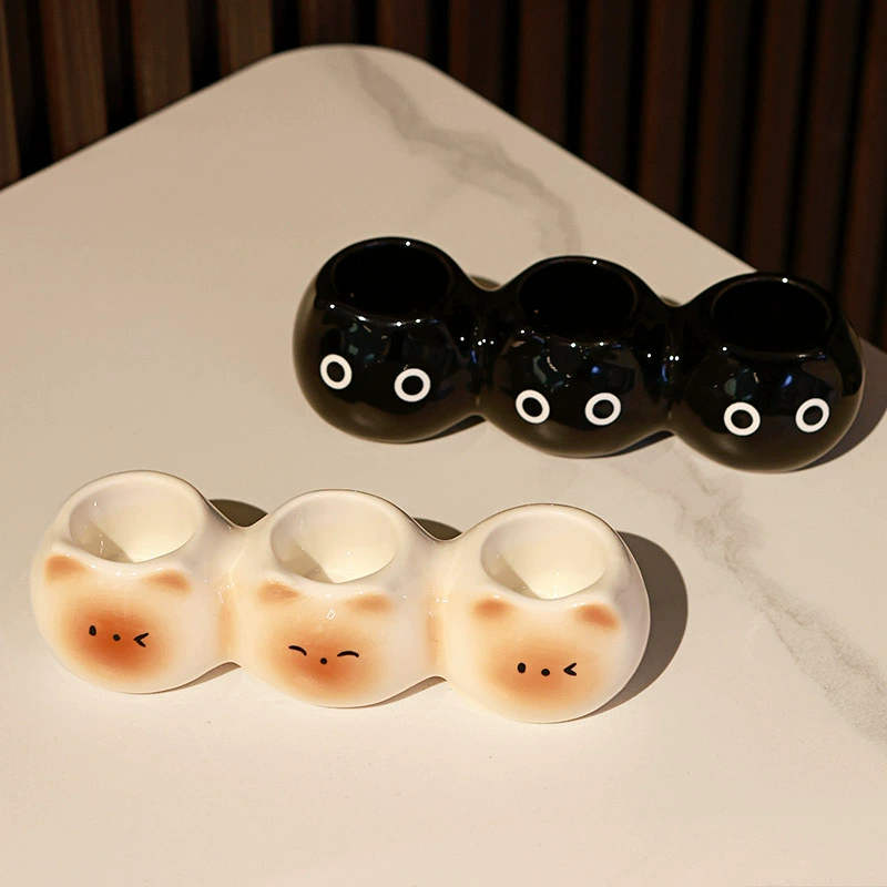 Porte-brosse à dents en céramique avec motif chat tableware view 4