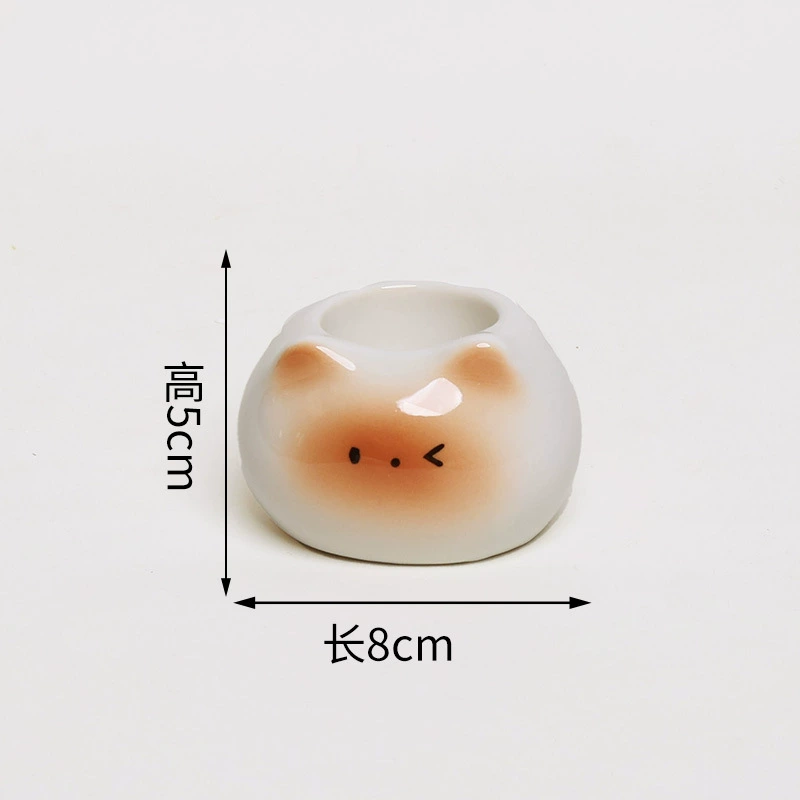 Porte-brosse à dents en céramique avec motif chat tableware view 6