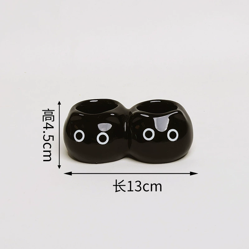 Porte-brosse à dents en céramique avec motif chat tableware view 9