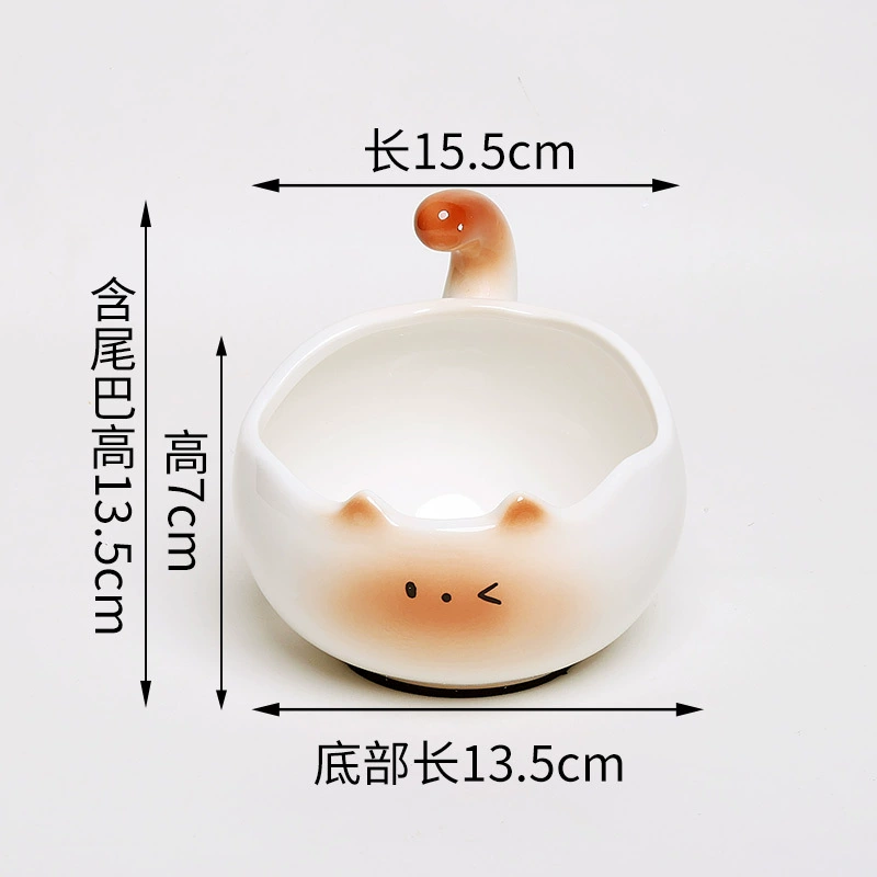 Ceramic Storage Jar with Cat Design tableware view 6