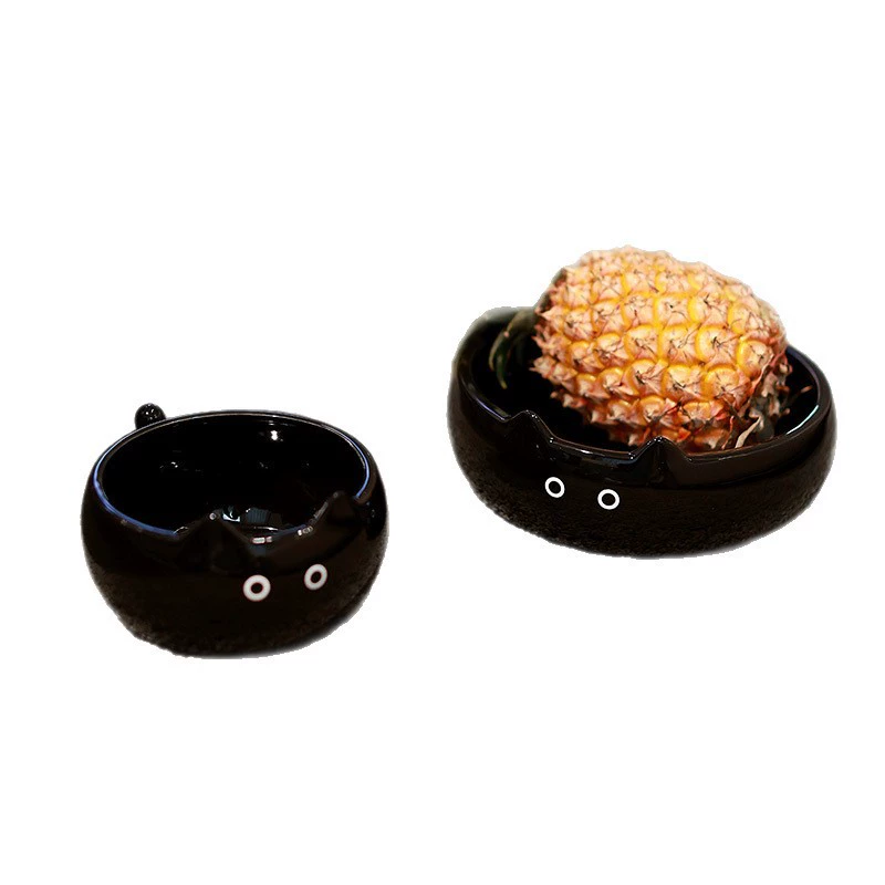 Plato de fruta de cerámica con diseño de gato tableware view 5
