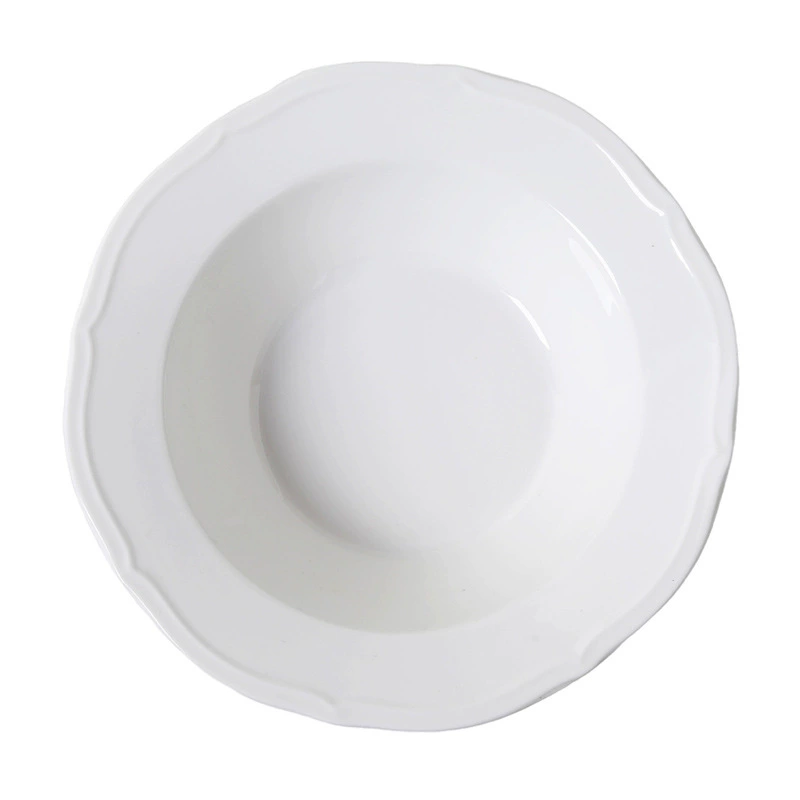 Ensaladera de porcelana con borde floral tableware view 5