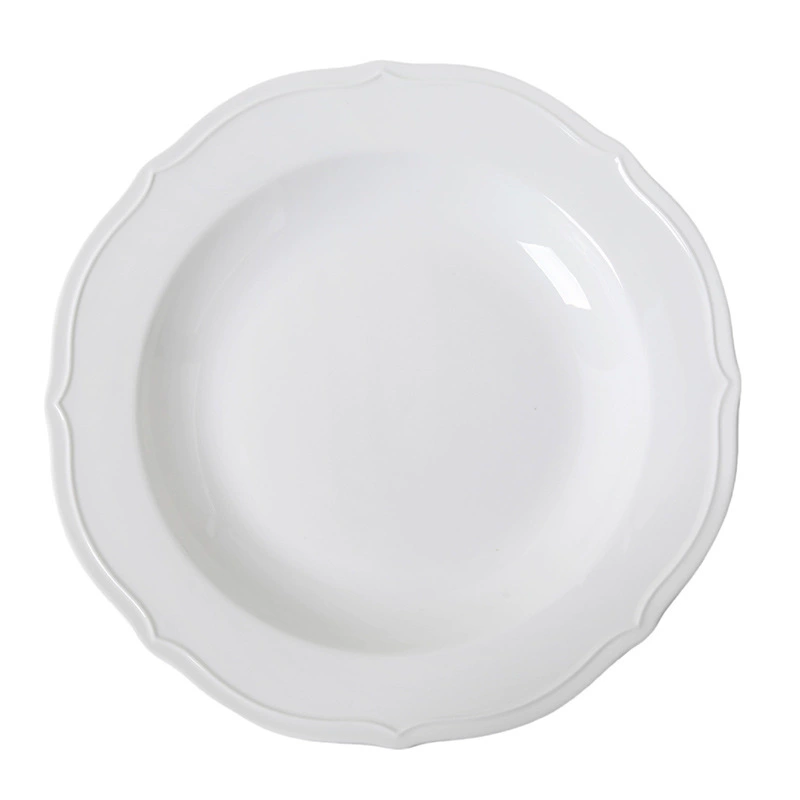 Embossed Porcelain Pasta Plate tableware view 5