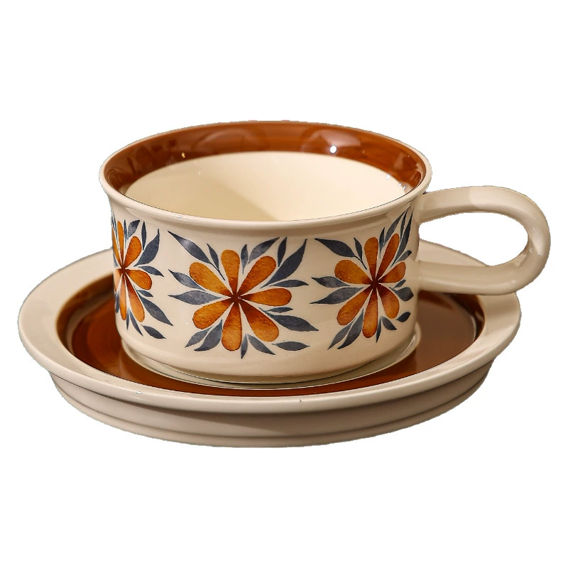 프랑스식 세라믹 커피 컵 앤 소서 세트 tableware view 5