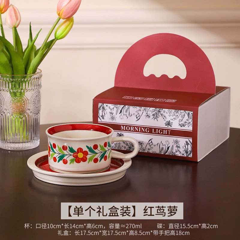 프랑스식 세라믹 커피 컵 앤 소서 세트 tableware view 7
