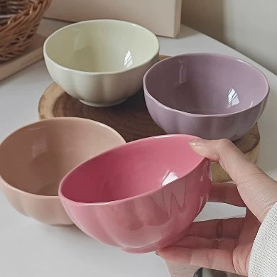Cuenco de arroz de cerámica esmaltada tableware view 3