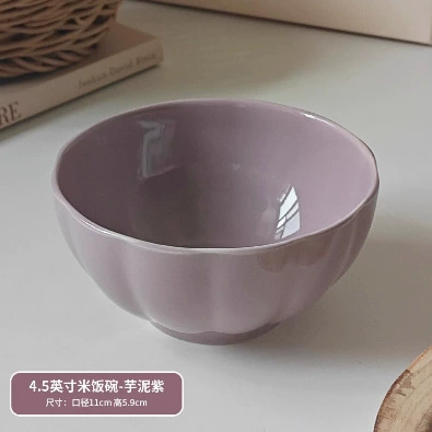 Cuenco de arroz de cerámica esmaltada tableware view 8