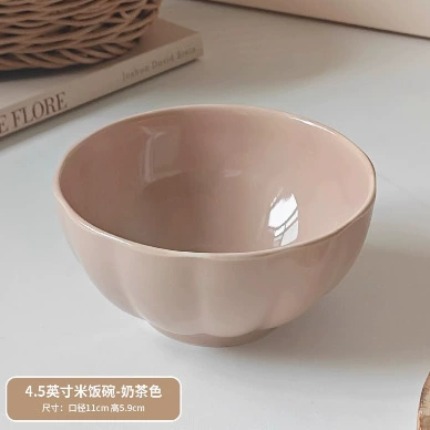 Cuenco de arroz de cerámica esmaltada tableware view 9