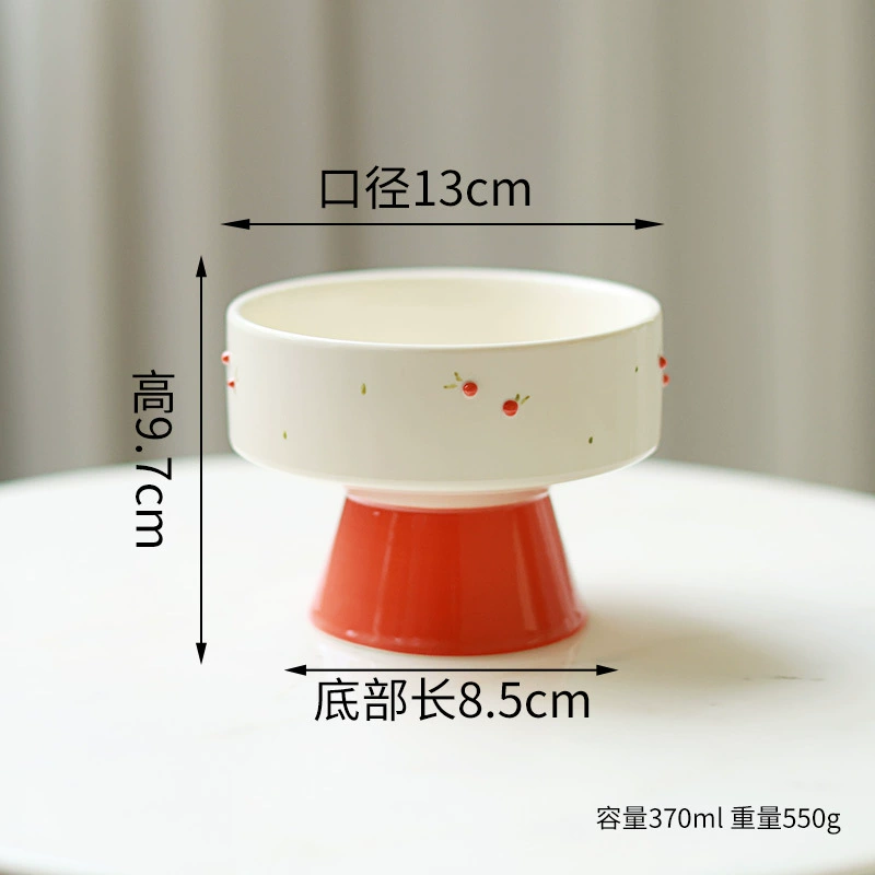 Ceramic Fruit Plate with Cream Style tableware view 6
