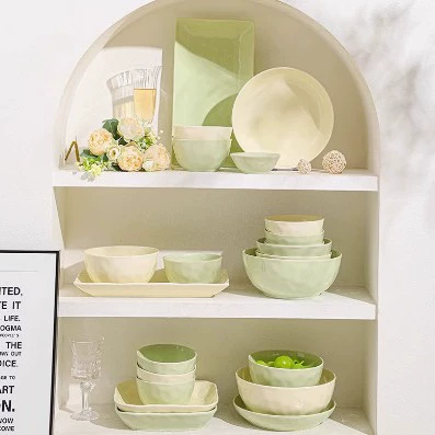 Ceramic Dinnerware Set with Bowls and Plates tableware view 3