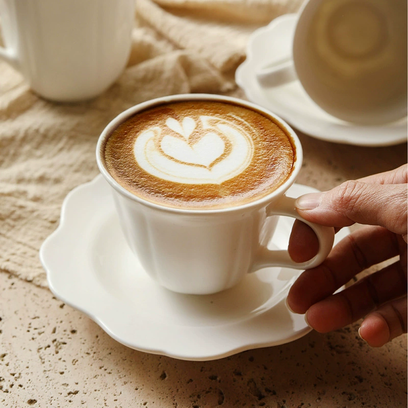 Porcelain Coffee Cup and Saucer Set tableware view 3