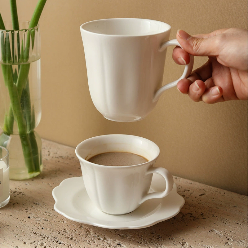 Porcelain Coffee Cup and Saucer Set tableware view 4