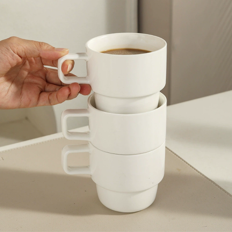 Stackable Porcelain Coffee Mug tableware view 2