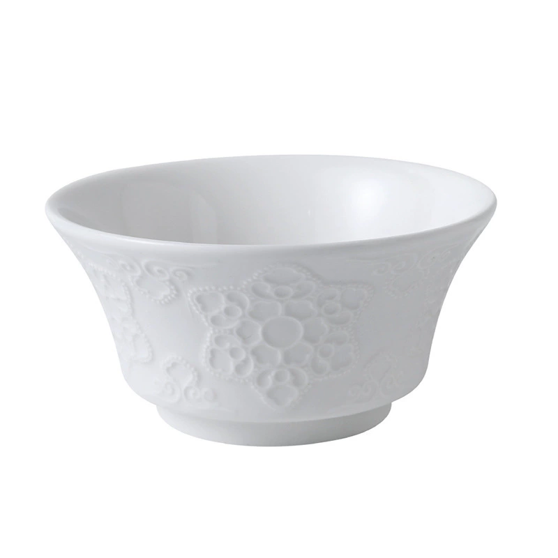 Пиала для риса из фарфора с тиснением tableware view 5