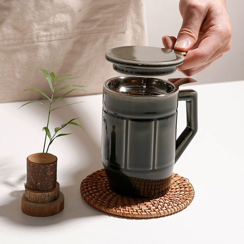 Porcelain Tea Infuser Mug tableware view 2